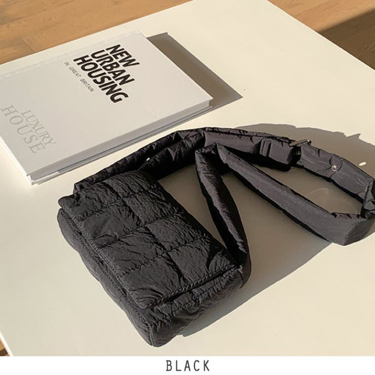 ブラック | パディング ミニーショルダーバッグ | RAKUku