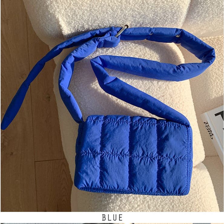 ブルー | パディング ミニーショルダーバッグ | RAKUku