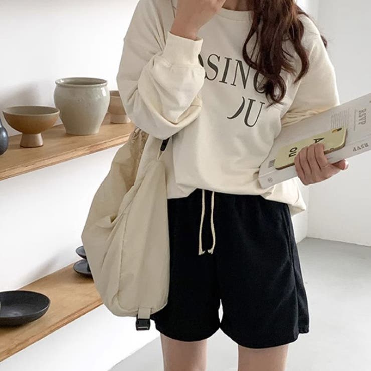 アイボリー | 大容量ショルダーバッグ | RAKUku