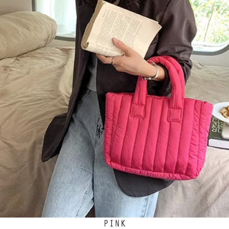ピンク | キルティングトートバッグ | RAKUku