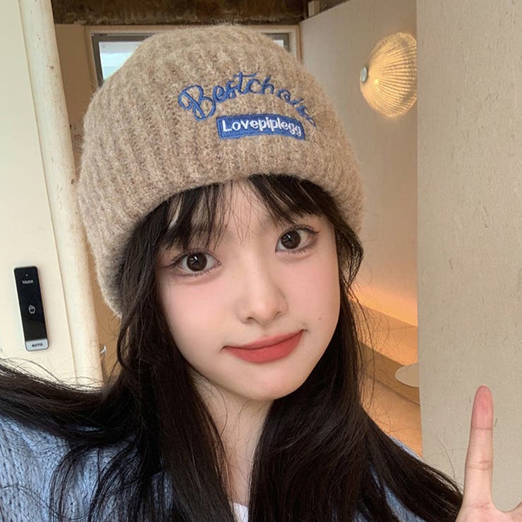 ワッペン ニット帽 ビーニー カジュアル 5color | RAKUku | 詳細画像4 