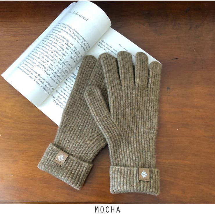 モカ | 手袋 ニット スマートフォンタッチ 韓国ファッション 手袋 4color | RAKUku