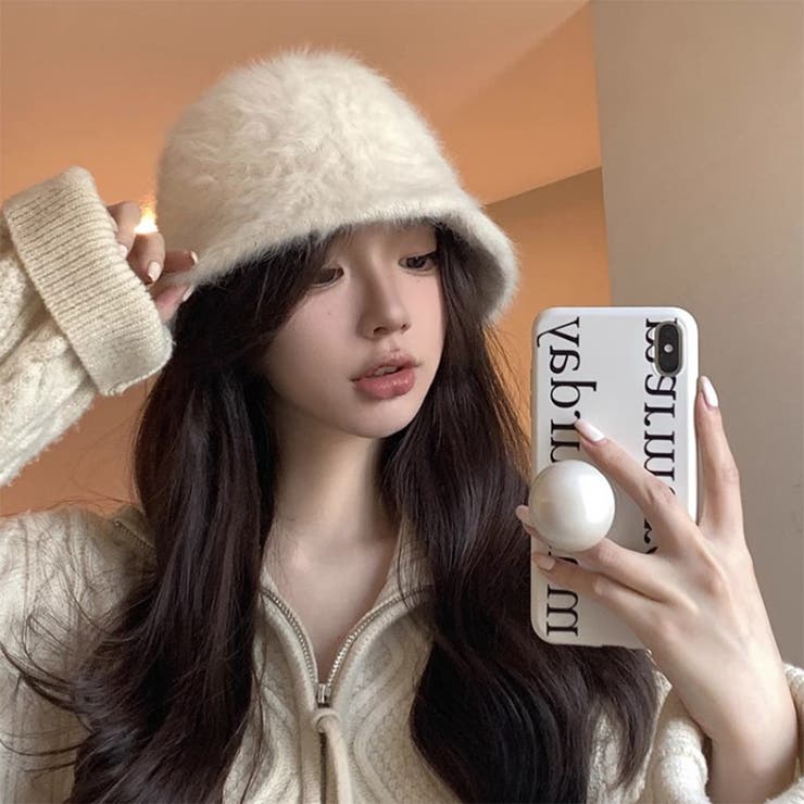 アンゴラ風 フェイクファーバケットハット  4color 韓国ファッション | RAKUku | 詳細画像2 