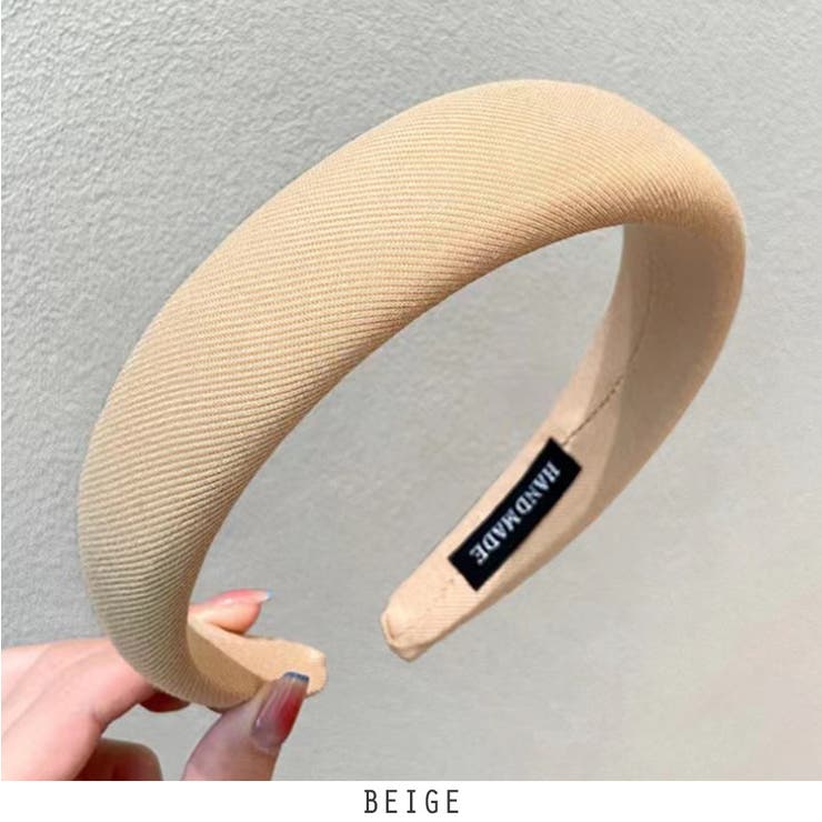 ベージュ | ファブリック シンプル カチューシャ  無地 韓国ファッション 5color | RAKUku