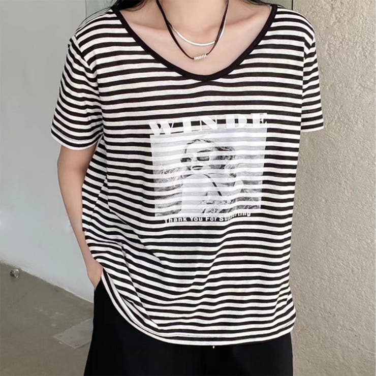 バッグクロスプリントTシャツ | RAKUku | 詳細画像1 