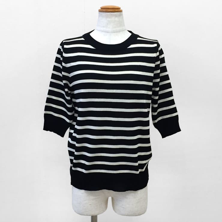 半端袖ボーダーサマーニット | RAKUku | 詳細画像6 