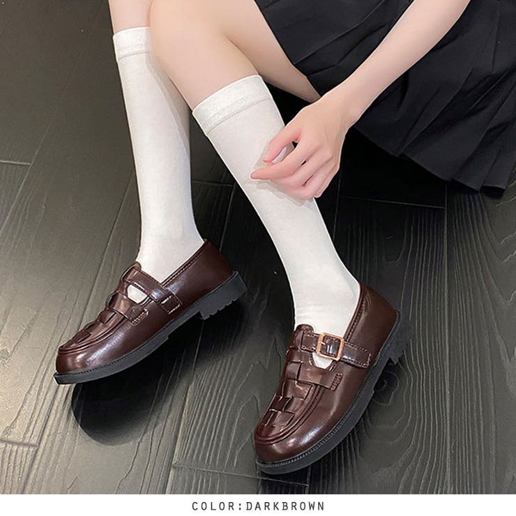 Tストラップグルカローファー[品番：RKKW0002590]｜RAKUku（ラクク）の