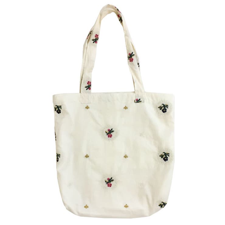 アンティーク風フラワー刺繍トートバッグ[品番：RKKW0002645]｜RAKUku