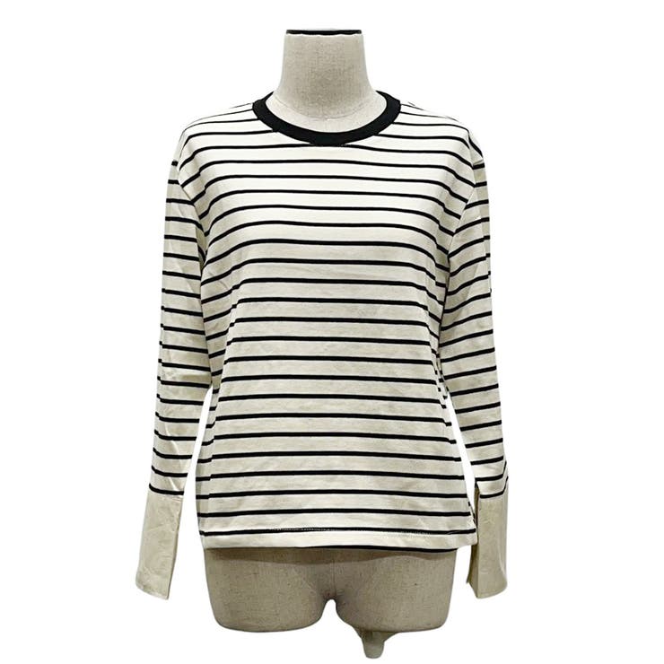 レーディス 長袖 ボーダースウェット Tシャツ カフスポイント | RAKUku | 詳細画像6 