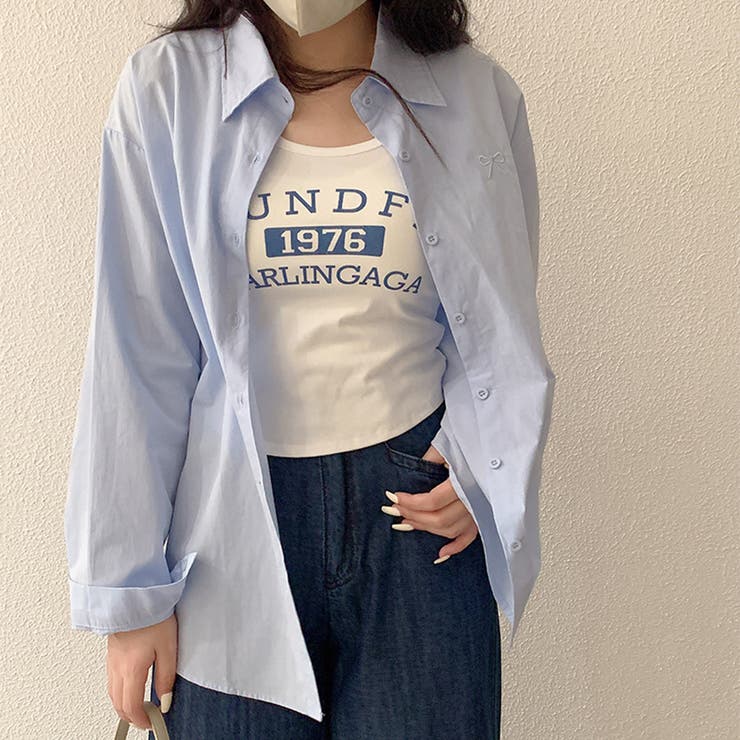 オーバーフィット ゆったり  リボン刺? 韓国ファッション | RAKUku | 詳細画像9 