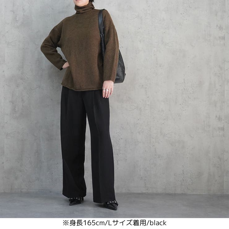 タックワイドパンツ キレイめ スラックスパンツ[品番