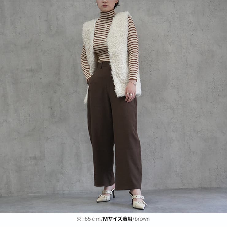 カーブパンツ バレルレッグパンツ きれいめカーブパンツ ハイ