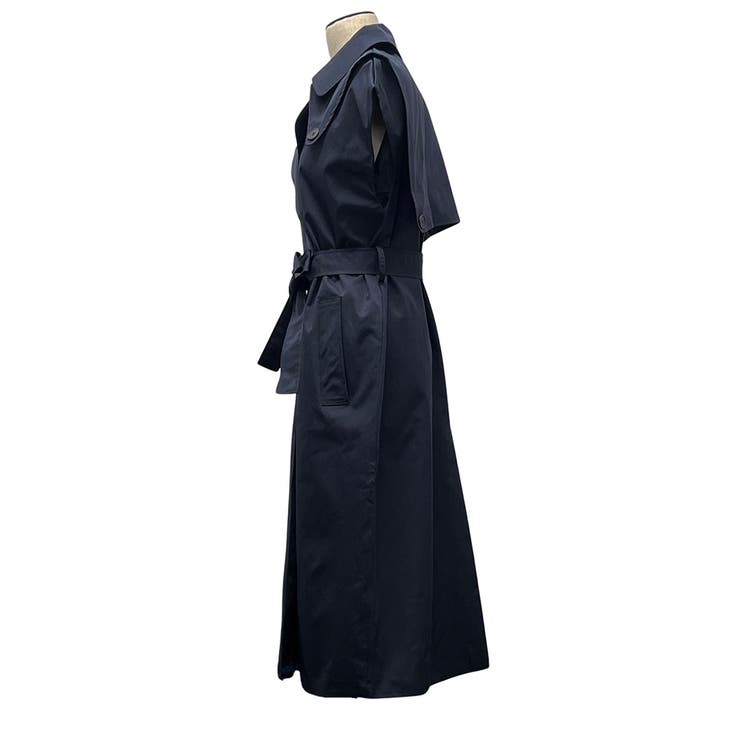 黒のベストコート CIASENSE ステンカラーコート コート Drape Over Motorcycle