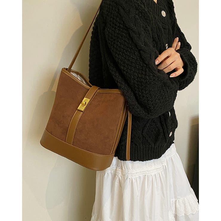 フェイク スエード バケット トートバッグ 秋冬  韓国ファッション | RAKUku | 詳細画像9 