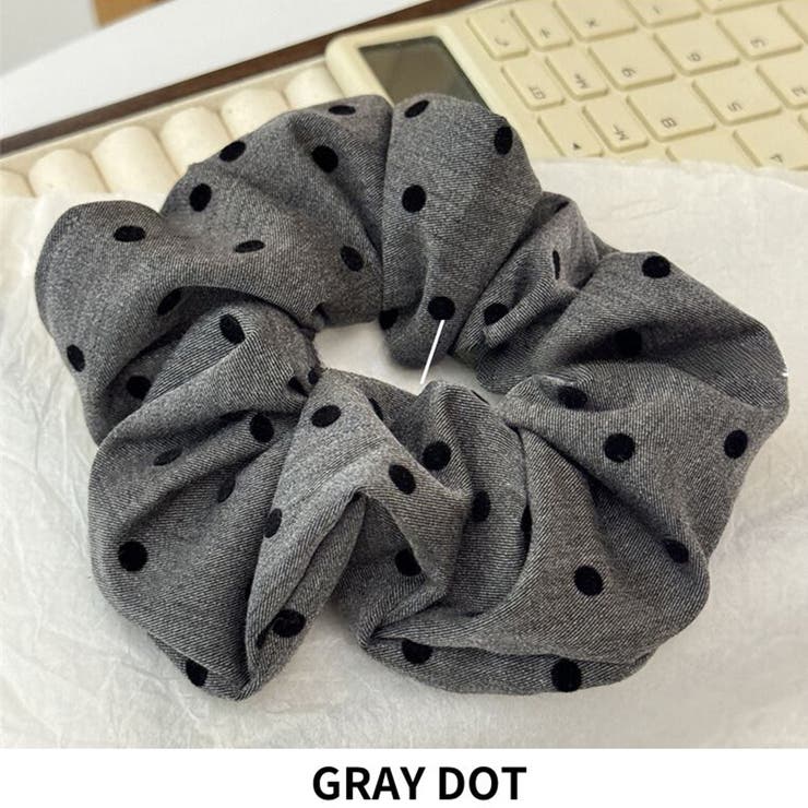 グレー | コットン生地 シュシュ 韓国雑貨 韓国ファッション | RAKUku