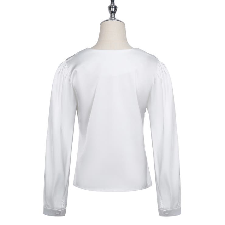 ツイストデザイン ブラウス オフィスカジュアル 4color | RAKUku | 詳細画像15 