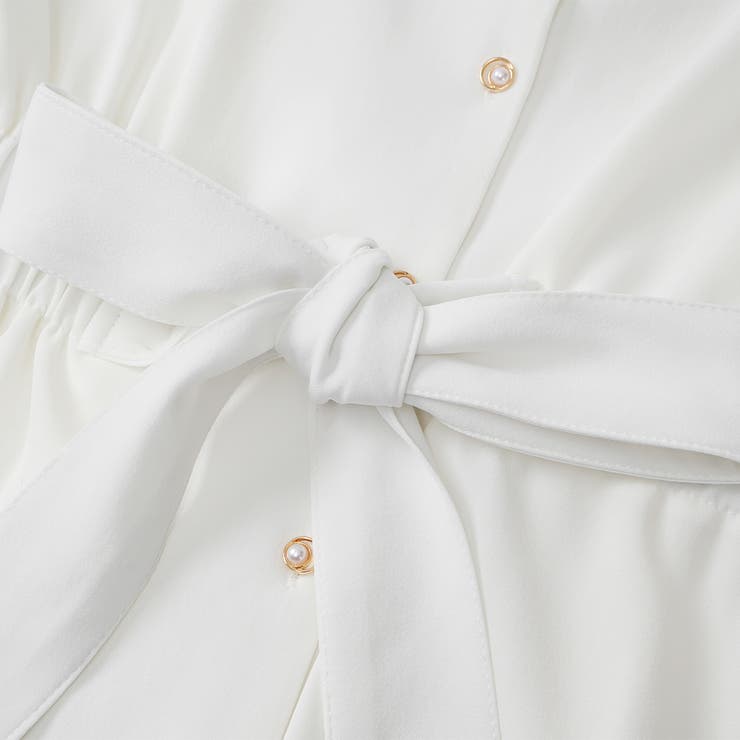 ビッグ襟 セーラーカラー ブラウス 長袖ブラウス シルク風 韓国ファッション | RAKUku | 詳細画像15 