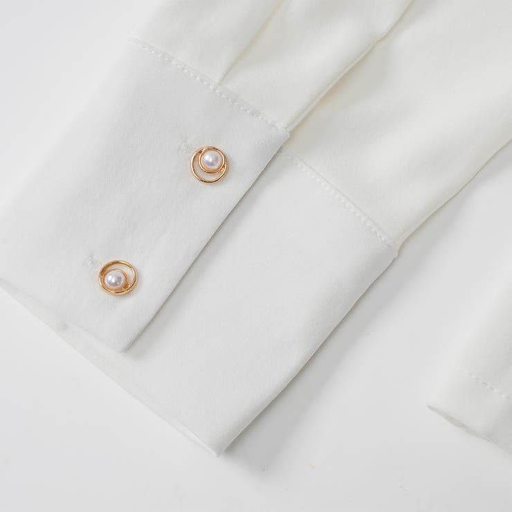 ビッグ襟 セーラーカラー ブラウス 長袖ブラウス シルク風 韓国ファッション | RAKUku | 詳細画像17 