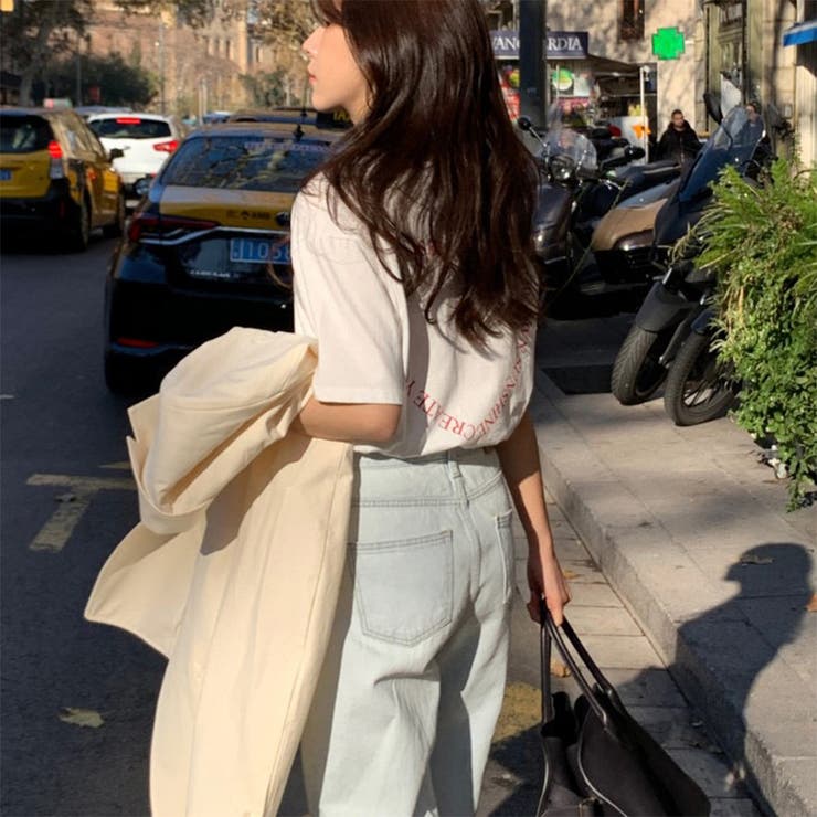 24NEW バッグプリント ロゴハートTシャツ 韓国ファッション | RAKUku | 詳細画像3 