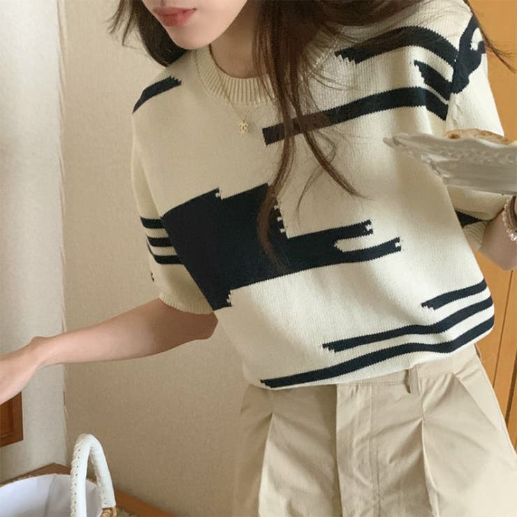 24NEW サマーニット 半袖 | RAKUku | 詳細画像4 