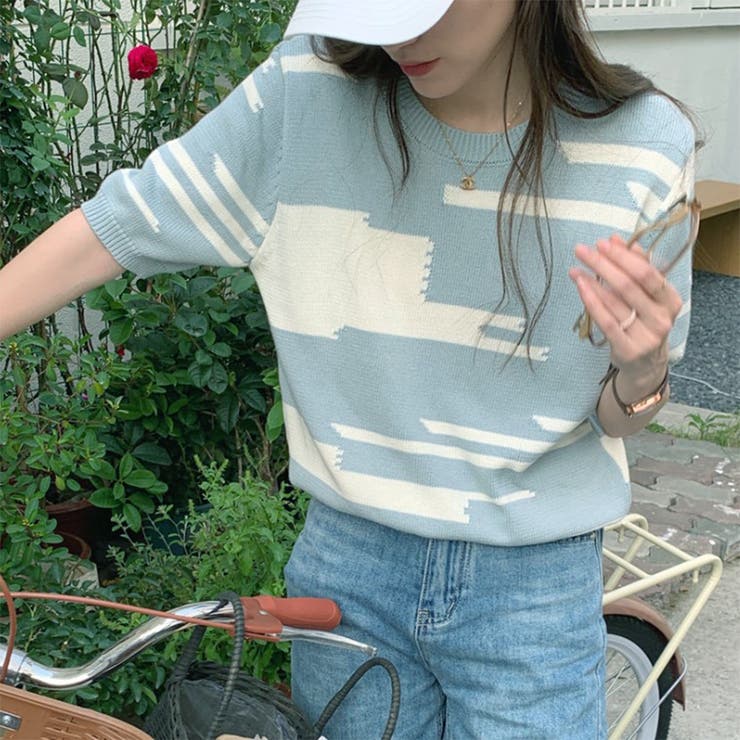 ライトブルー | 24NEW サマーニット 半袖 | RAKUku