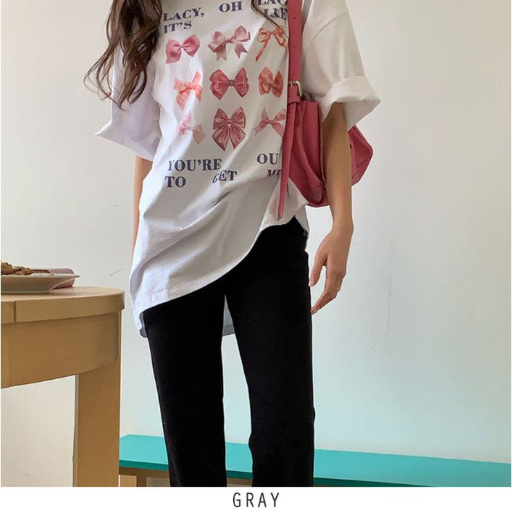 ホワイト | 24NEW リボン プリント | RAKUku