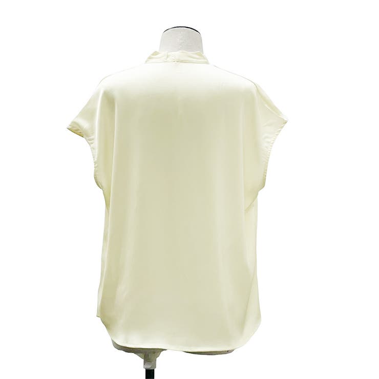 オフィスブラウス シルキー サテン風 Vネック シンプル | RAKUku | 詳細画像10