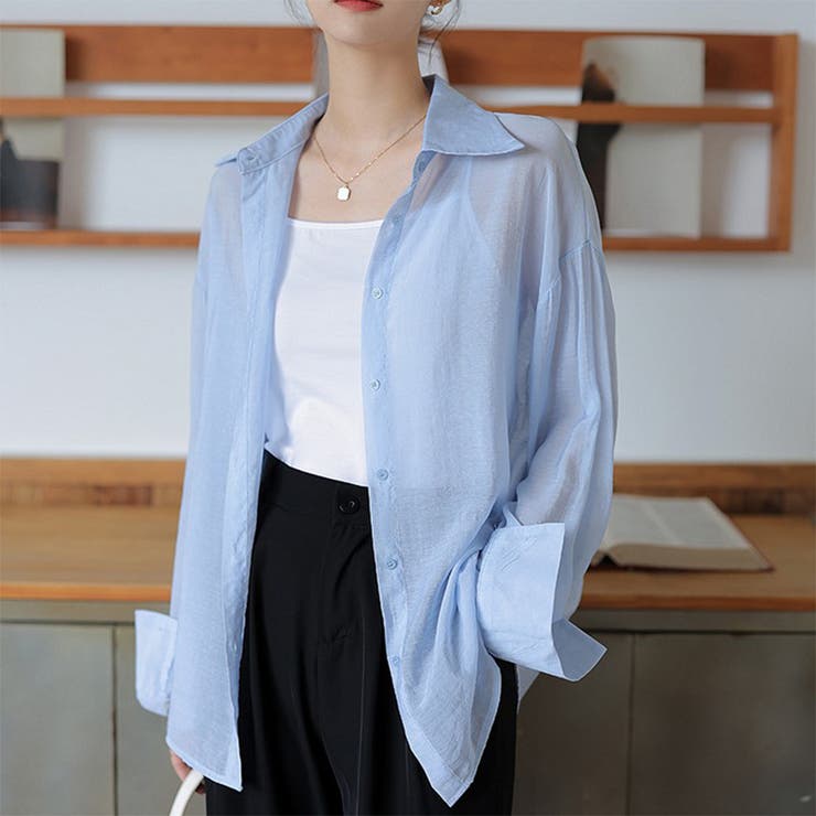 24NEW シアーシャツ 夏シャツ 4color 韓国ファッション | RAKUku | 詳細画像3 