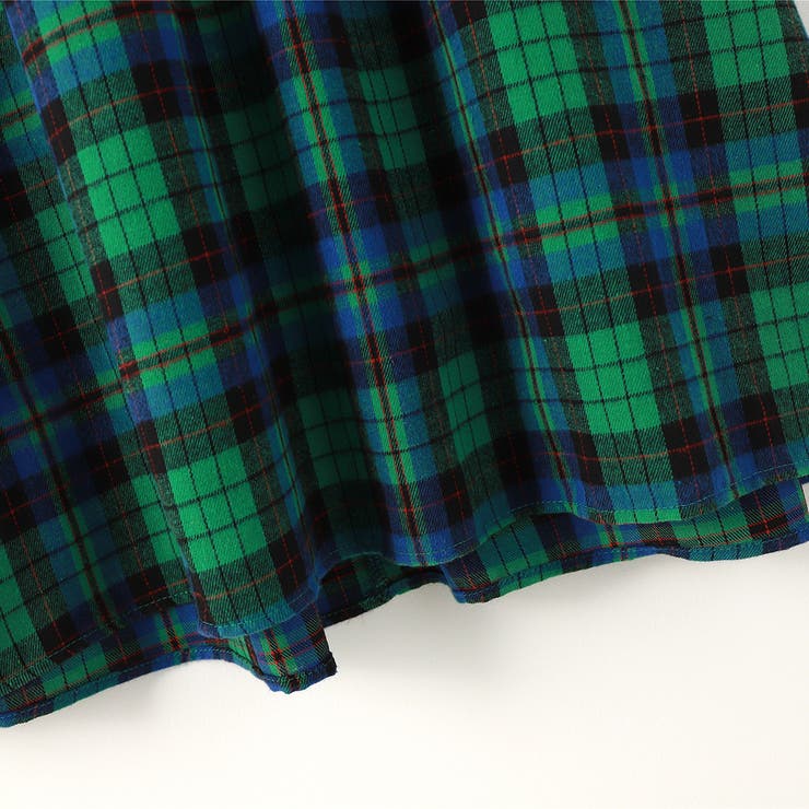 ビッグ襟 チェック柄 レースアップドレス | RAKUku | 詳細画像12 