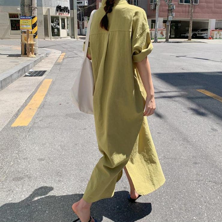 24NEW シャツワンピース ロング丈 マキシ丈 韓国ファッション | RAKUku | 詳細画像13 