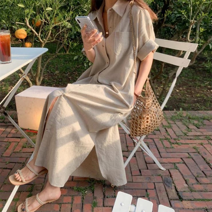 24NEW シャツワンピース ロング丈 マキシ丈 韓国ファッション | RAKUku | 詳細画像10 