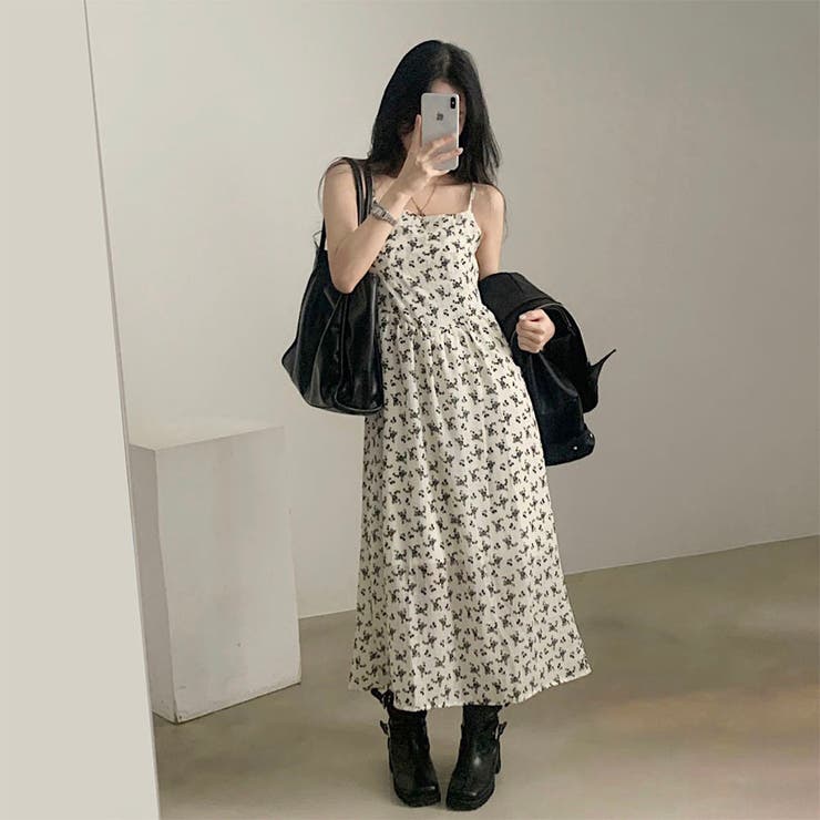 【韓国ファッション】ロング ワンピース ブラック ホワイト ロングワンピース レディース ワンピース 長袖 スクエアネック