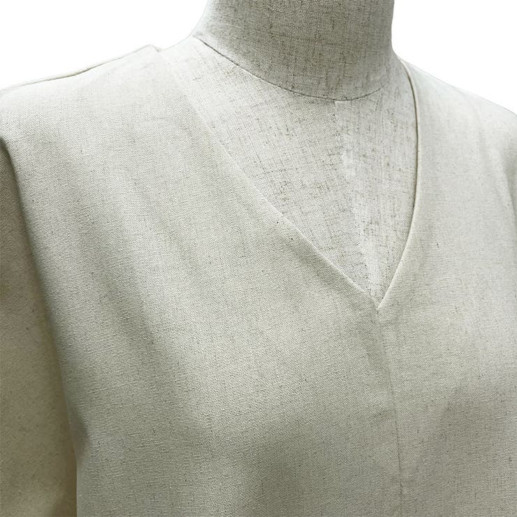 ストレスフリー Vネック ゆったりワンピース 半袖  ロング丈 | RAKUku | 詳細画像17 