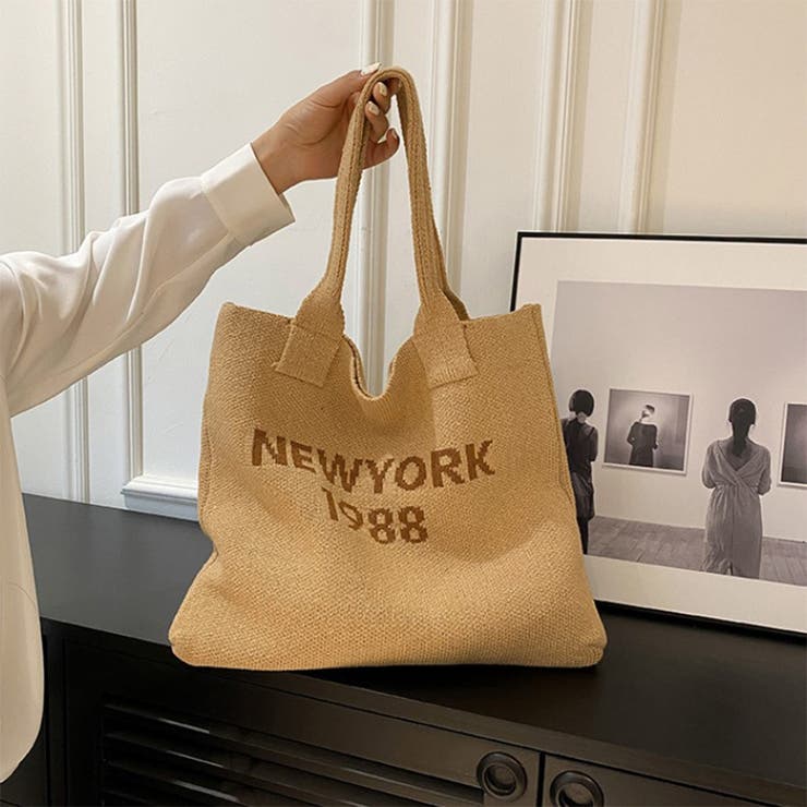 ニット トートバッグ 秋冬 韓国ファッション 3color | RAKUku | 詳細画像2 