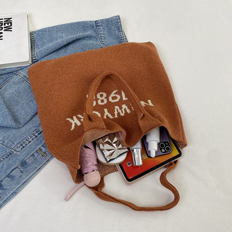 ニット トートバッグ 秋冬 韓国ファッション 3color | RAKUku | 詳細画像13 