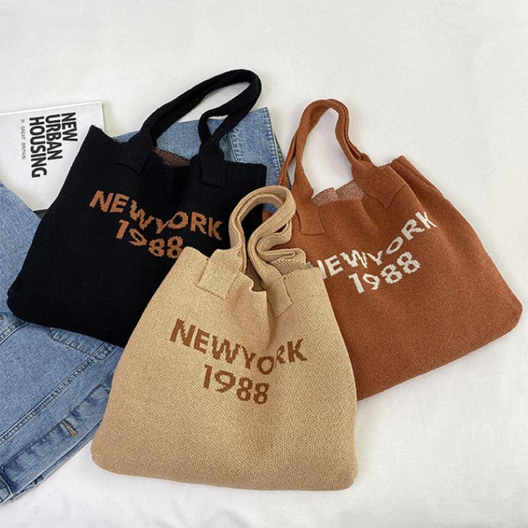 ニット トートバッグ 秋冬 韓国ファッション 3color | RAKUku | 詳細画像11 