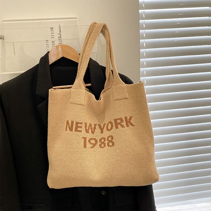 ニット トートバッグ 秋冬 韓国ファッション 3color[品番