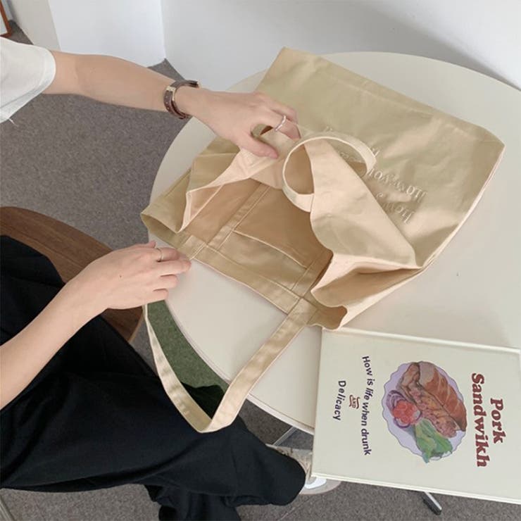 24NEW 刺繍ロゴトートバッグ レタリング | RAKUku | 詳細画像9 