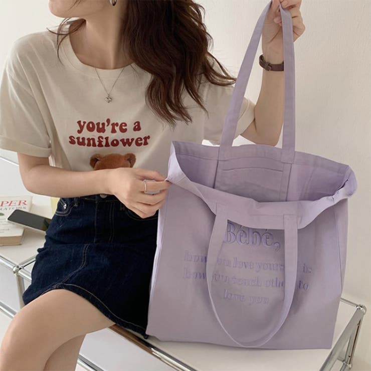 24NEW 刺繍ロゴトートバッグ レタリング | RAKUku | 詳細画像10 