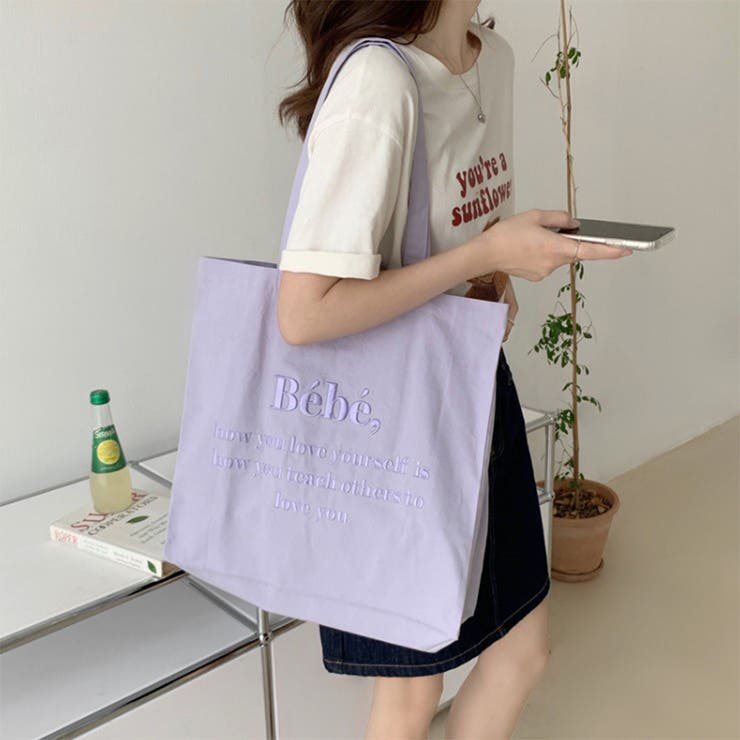 24NEW 刺繍ロゴトートバッグ レタリング | RAKUku | 詳細画像11 