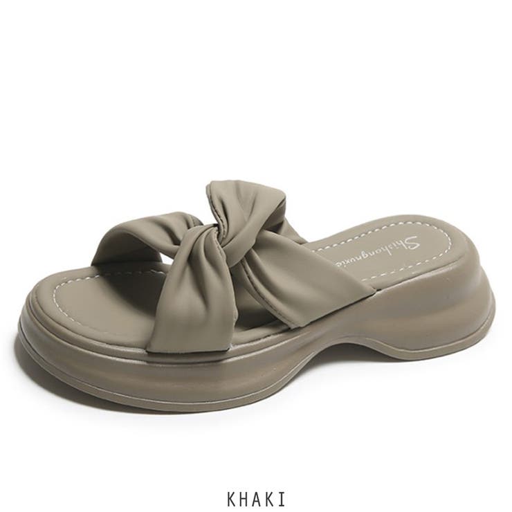 カーキ | 厚底 サンダル  ミュール | RAKUku