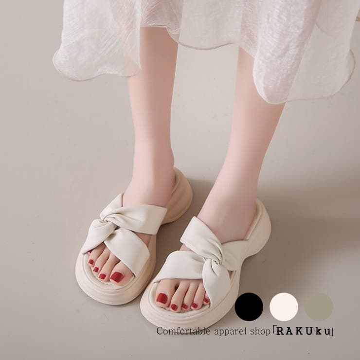 厚底 サンダル  ミュール | RAKUku | 詳細画像1 
