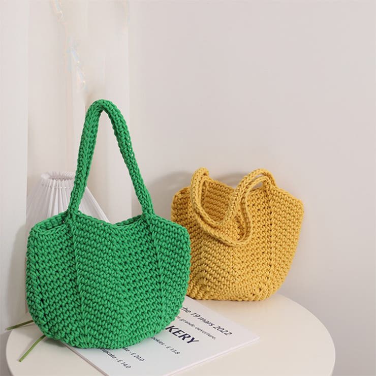 春 夏 編みニットかごバッグ | RAKUku | 詳細画像14 