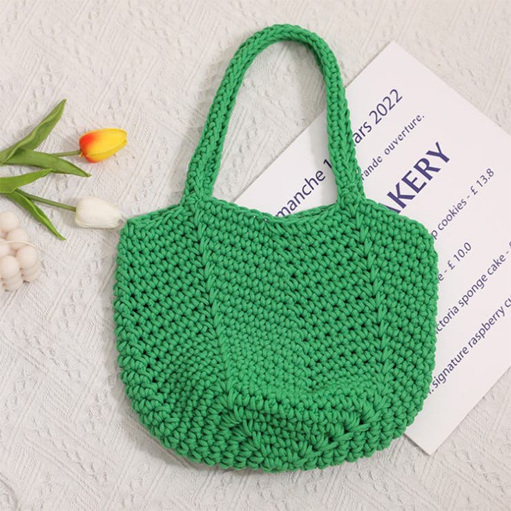 春 夏 編みニットかごバッグ | RAKUku | 詳細画像9 