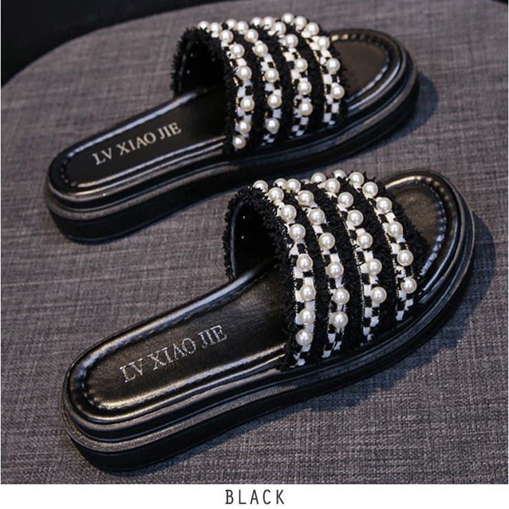 ブラック | 24NEW 厚底 サンダル  | RAKUku