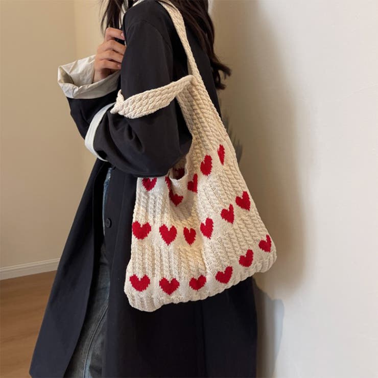 24NEW ハート柄 ニットバッグ | RAKUku | 詳細画像2 