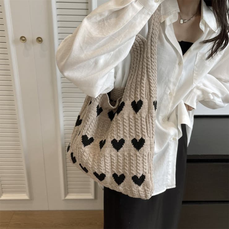 24NEW ハート柄 ニットバッグ | RAKUku | 詳細画像13 