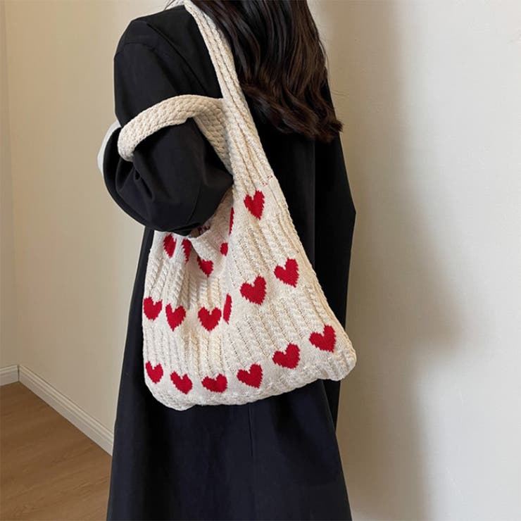 24NEW ハート柄 ニットバッグ | RAKUku | 詳細画像4 