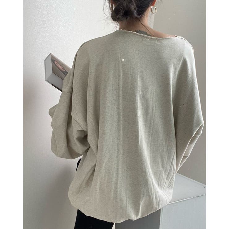 2color ラウンドレースアップ ランタンスリーブスウェット | RAKUku | 詳細画像7 