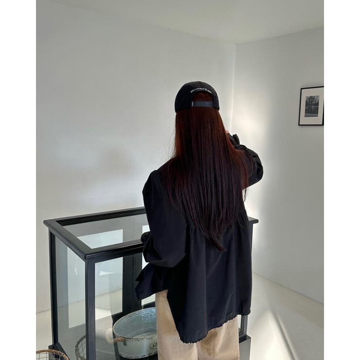 2color パワーショルダー Vネックフリルトップス | RAKUku | 詳細画像9 